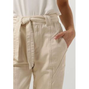 Minus, Broeken, Dames, Beige, M, Elegante High Waisted Broek