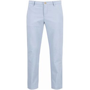 Alberto, Slim Fit Blauwe Chino Broek Blauw, Heren, Maat:W36 L34