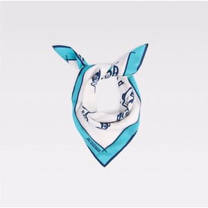 Jacquemus, Accessoires, Dames, Blauw, ONE Size, Blauwe Zijden Bandana Sjaal