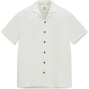 Anerkjendt, Overhemden, Heren, Beige, XL, Katoen, Wafel Shirt in Tofu Kleur
