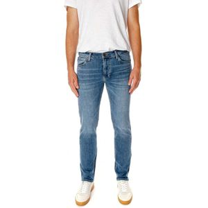 Lee, Jeans, Heren, Blauw, W32 L32, Denim, Straight Fit Jeans met rits