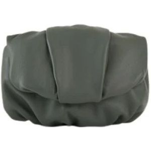 Malababa, Tassen, Dames, Groen, ONE Size, Leer, Handgemaakte Leren Clutch