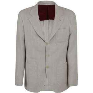 Brunello Cucinelli, Blazers Grijs, Heren, Maat:L