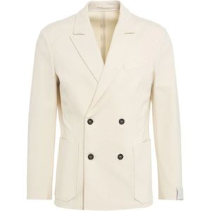 Paolo Pecora, Witte Blazer voor Heren Wit, Heren, Maat:L