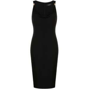 Versace, Zwarte jurken Zwart, Dames, Maat:2XS