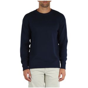 Murphy&Nye, Truien, Heren, Blauw, L, Katoen, Katoenen ronde hals longsleeve shirt