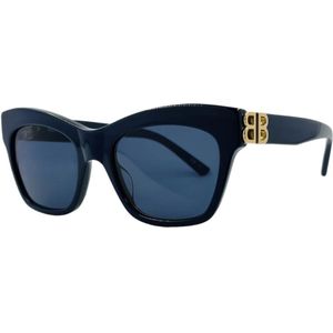 Balenciaga, Accessoires, Dames, Blauw, ONE Size, Dynasty Square Zonnebril