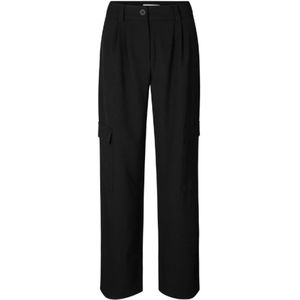 Modström, Broeken, Dames, Zwart, S, Polyester, Zwarte pantalon Anker pocket pants