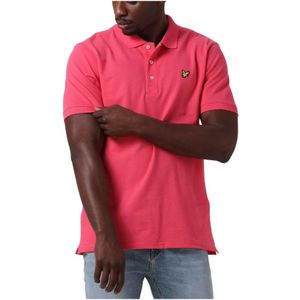 Lyle & Scott, Tops, Heren, Roze, M, Katoen, Heren Polo T-shirt