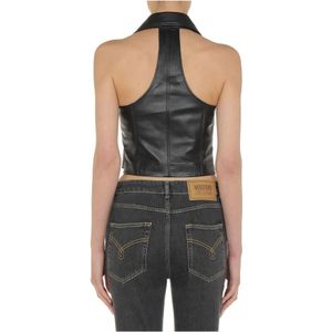 Moschino, Tops, Dames, Zwart, S, Zwarte Top voor Vrouwen