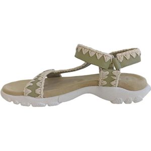 Mou, Schoenen, Dames, Groen, 40 EU, Groene Casual Textiel Sandalen voor Vrouwen