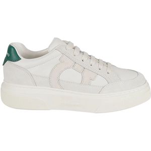 Salvatore Ferragamo, Witte Sneakers voor Heren Wit, Heren, Maat:40 EU