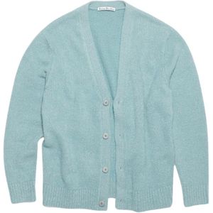 Acne Studios, Mineralblauwe Gebreide Cardigan Blauw, Heren, Maat:L