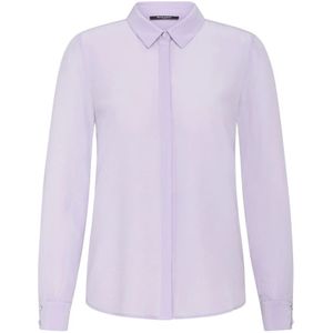 Bruuns Bazaar, Blouses & Shirts, Dames, Paars, M, Elegante Zijden Shirt Paars