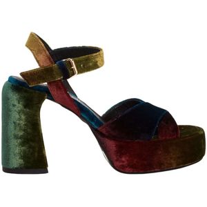 Elena Iachi, Schoenen, Dames, Groen, 40 EU, Hoge hak sandalen voor elke gelegenheid