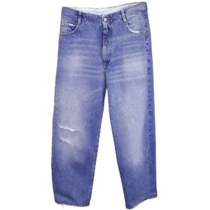 Maison Margiela Pre-owned, Pre-owned, Dames, Blauw, L, Katoen, Pre-owned Cotton jeans