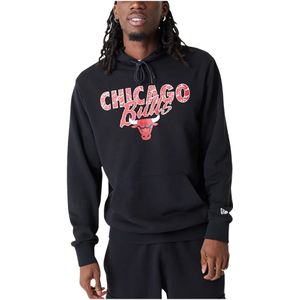 New Era, Sweatshirts & Hoodies, Heren, Zwart, S, Katoen, Chicago Bulls Hoodie