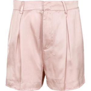 N21, Korte broeken, Dames, Roze, L, Leer, Short Shorts