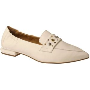 Pedro Miralles, Schoenen, Dames, Wit, 40 EU, Leer, Witte leren instapper met stud-detail