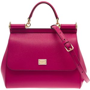 Dolce & Gabbana, Tassen, Dames, Roze, ONE Size, Katoen, Shoulder Bags