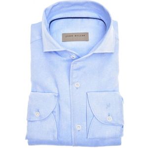 John Miller, John Miller tailored fit shirt Blauw, Heren, Maat:L