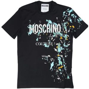 Moschino, Tops, Heren, Zwart, L, Katoen, Stijlvolle T-shirts voor Mannen en Vrouwen
