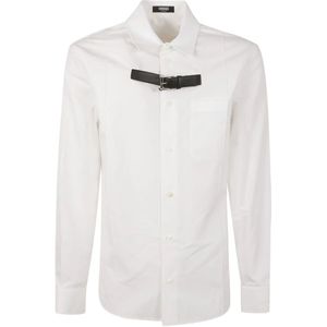 Versace, Overhemden, Heren, Wit, XL, Witte informele overhemden