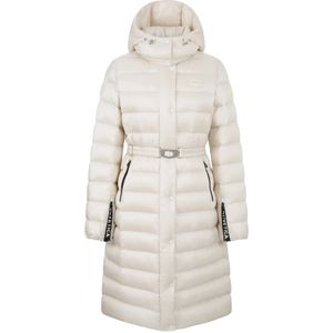 Duvetica, Licht Beige Lange Dons Puffer Jas Beige, Dames, Maat:S