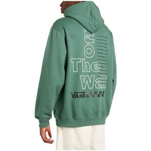 Vans, Sweatshirts & Hoodies, Heren, Groen, L, Katoen, Losse Posted Sweater