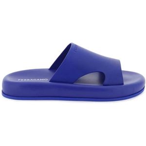 Salvatore Ferragamo, Schoenen, Heren, Blauw, 39 EU, Slippers