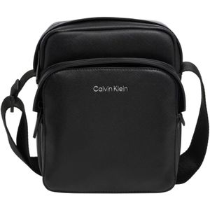 Calvin Klein, Tassen, Heren, Zwart, ONE Size, Polyester, Stijlvolle Crossbody Tas met Verstelbare Band