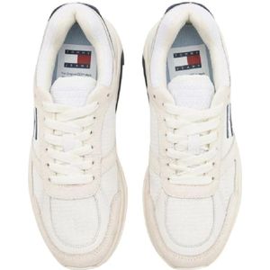 Tommy Hilfiger, Schoenen, Dames, Wit, 37 EU, Leer, Moderne Chic Dames Hardloopschoenen