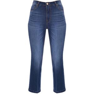 Kocca, Jeans, Dames, Blauw, W29, Katoen, Flared Cropped Jeans