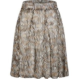 Marc Aurel, Etnische Print Eco-Vriendelijke Korte Rok Beige, Dames, Maat:L