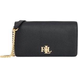 Ralph Lauren, Tassen, Dames, Zwart, ONE Size, Zwarte Crossbody Tech Case Schoudertas