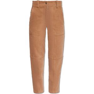 Yves Salomon, Jeans, Dames, Bruin, S, High-waisted jeans