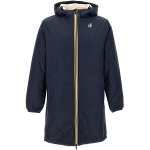 K-Way, Mantels, Heren, Blauw, L, Blauwe Eiffel Bear Jas