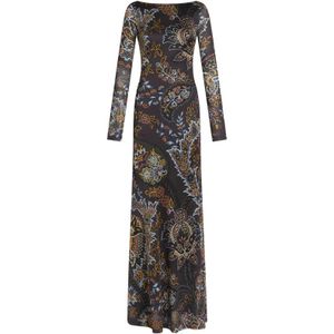 Etro, Kleedjes, Dames, Veelkleurig, XS, Bloemen Paisley Print Sheath Jurk