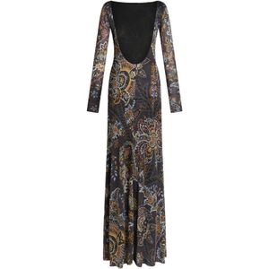 Etro, Kleedjes, Dames, Veelkleurig, S, Bloemen Paisley Print Sheath Jurk