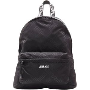 Versace, Tassen, Heren, Zwart, ONE Size, Nylon, Nylon travel-bags