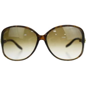 Gucci Vintage, Pre-owned Plastic sunglasses Bruin, Dames, Maat:ONE Size