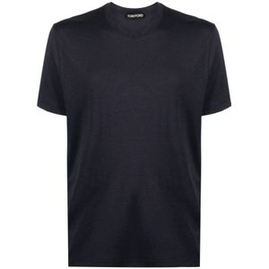 Tom Ford, Tops, Heren, Blauw, M, Blauwe T-shirts & Polos voor mannen