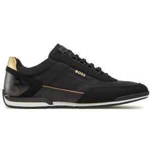 Hugo Boss, Schoenen, Heren, Zwart, 42 EU, Polyester, Zwarte Herensneakers