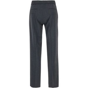 PT Torino, Broeken, Dames, Grijs, M, Wol, Grijze Wol Stretch Broek