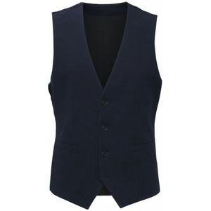 Clean Cut, Gilet- Milan Jersey Waistcoat Blauw, Heren, Maat:L