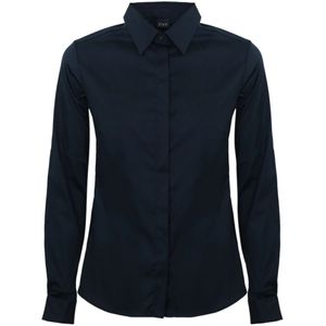 Fay, Blouses & Shirts, Dames, Blauw, XL, Katoen, Blauw Katoenen Overhemd Slim Fit