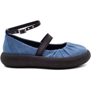 Vic Matié, Schoenen, Dames, Blauw, 38 EU, Denim, Blauwe Geruchte Ballerina Donut Schoenen