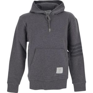 Thom Browne, Grijze Hoodie Pullover met Lange Mouwen Grijs, Heren, Maat:S