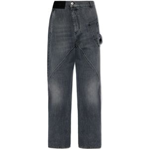 JW Anderson, Jeans met logo Grijs, Heren, Maat:W36
