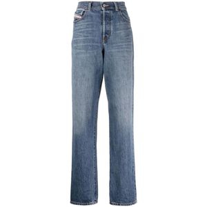 Diesel, Jeans, Dames, Blauw, W28 L32, Katoen, Wide Jeans